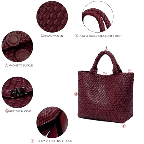 Image of JINMANXUE Fashion Woven Bag Shopper Bag Travel Handbags and Purses Women Tote Bag Large Capacity Shoulder Bags