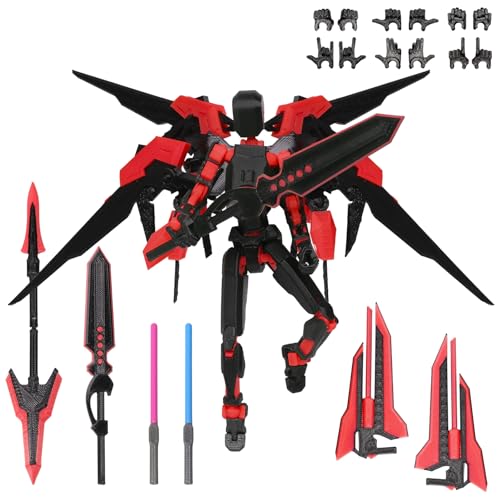 T13 Action Figure Set (Assembly Completed), Highlighting T13 Robot, 3D Printed Action Figure (Combat...