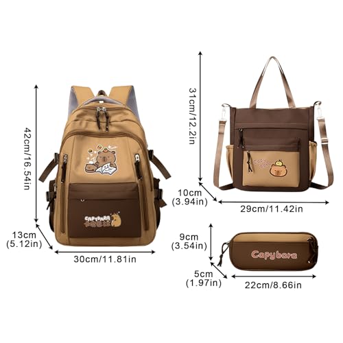 Sac à dos capybara mignon avec trousse le cadeau idéal pour étudiants