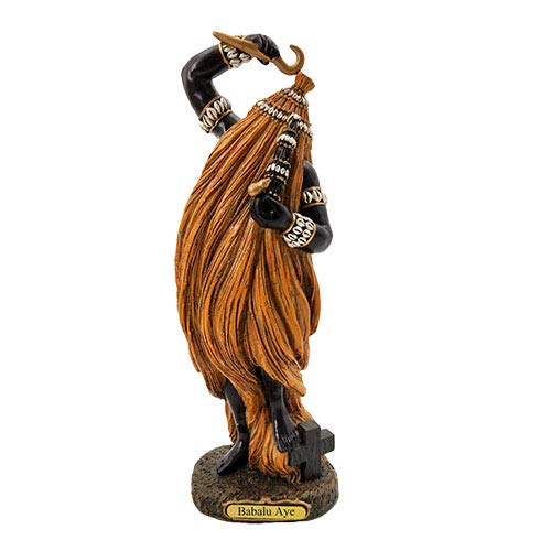 Estatua Babalu Aye de Resina Sintética pintada 12 pulgadas miniatura 2
