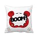 OFFbb-USA Boom - Funda de cojín cuadrada con diseño de oso de chispa