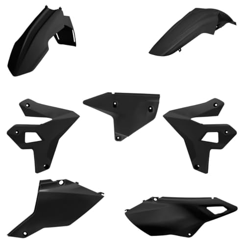 Kit plastique Restyle Polisport noir habillage moto cross tout-terrain