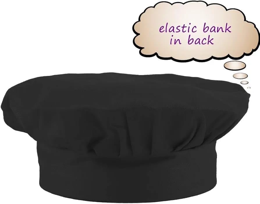 MAKSTILE Kids Apron with Chef Cap With Adjustable Neck Strap |Apron for Kids for Cooking, Baking, Painting & School Activities | Chef Apron for Girls & Boys | 3 to 6 Years | Size-50 x 37 cms (Black) 2