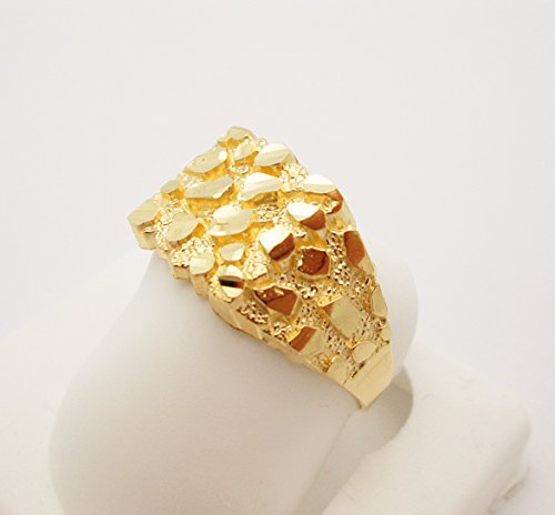 10K Yellow Gold Thin Nugget Ring Size 8 Ring2