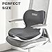 Coverado [Upgraded] Car Seat Cushion and Lumbar Support Pillow One Piece, Memory Foam Ergonomic Back Support Driving Seat Cushion for Back Pain, Non-Slip Washable Cushion for Car, Driver, Office