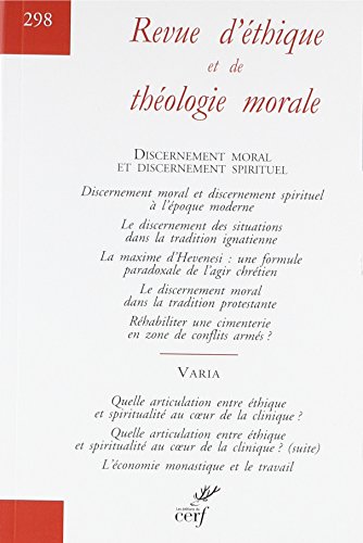 Revue d'Ethique et de Théologie Morale 298