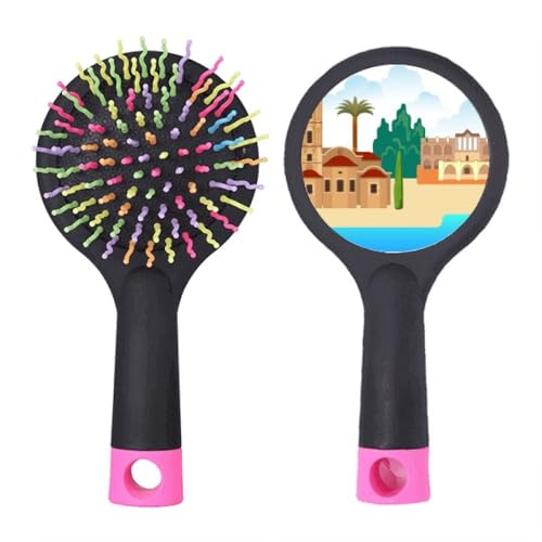 Brosse à cheveux démêlante pneumatique motif Chypre grand format