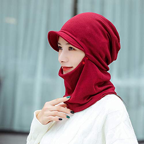 Máscara de pano multifuncional para mulheres inverno boné pescoço polaina AHOR