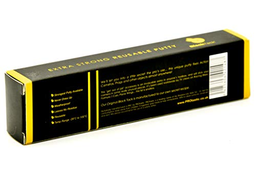 Protastic Industrial Strength Original Black Tac Tack Putty (1 Metre Long X 2Cm Wide) For Repairing, Reconstructing & Protecting Objects, Mouldable Repair Putty, Removable Waterproof Glue Putty #TOP4