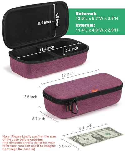 Image of Grape-Purple Large Carrying Case for 3M Littmann Stethoscopes, MDF Acoustica Stethoscopes - Hard Shell Stethoscope Bag Universal Travel Carrying Case for Doctor, Nurse Accessories, Medical Tools