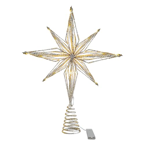 Weihnachtsbaumspitze Stern, 20cm Weihnachtsbaum Stern Spitze,...