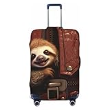 SMAZDFXX Funda de Equipaje de Viaje con diseño de Perezoso en Cremallera, antiarañazos, Lavable, elástica, aprobada por la TSA.