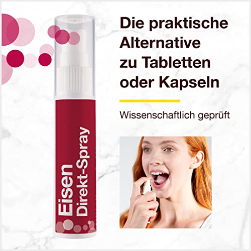 BetterYou Eisen Direkt Spray - gut verträglich durch Aufnahme über die Mundschleimhaut - hohe Bioverfügbarkeit - leckerer Apfelgeschmack - die praktische Alternative zu Tabletten - vegan, 25ml – Bild 3