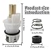 Smaeti 2 Pack RP25513 faucet stem assembly, Replacement Kit for two handle faucet repair kit, Includes RP4993 Seats and Springs
