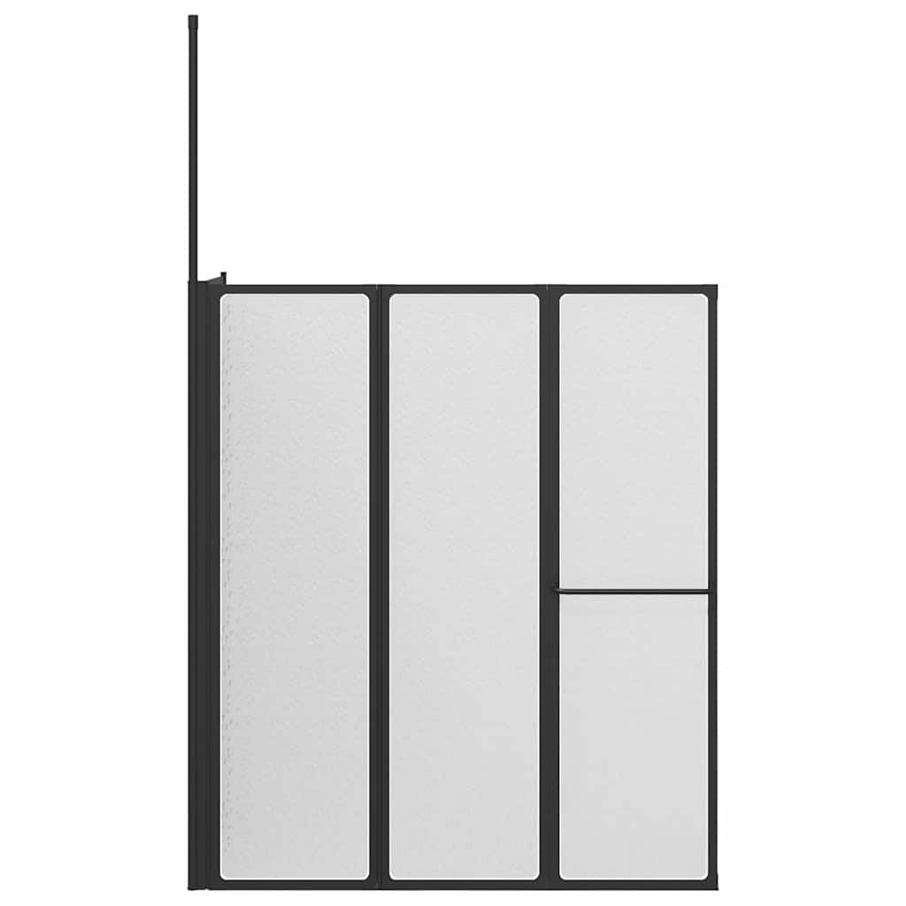 Parete Doccia 120x70x137 cm Box Doccia Pieghevole in Alluminio Parete Doccia Salvaspazio per Bagni Piccoli (Bianco)
