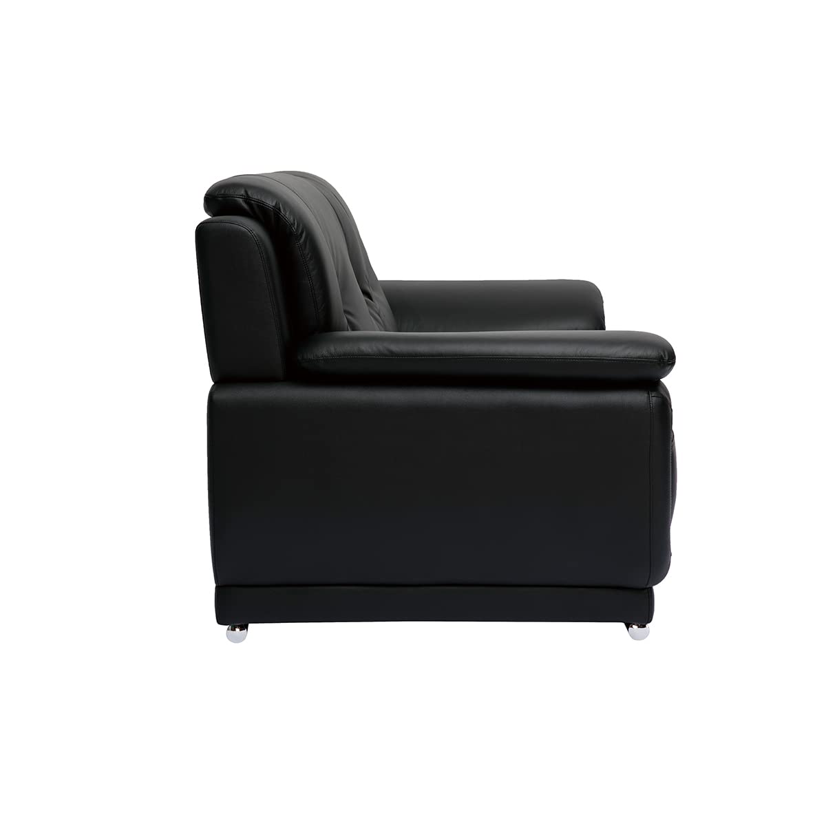 Miliboo - Divano in pelle 2 posti colore nero PITTSBURGH