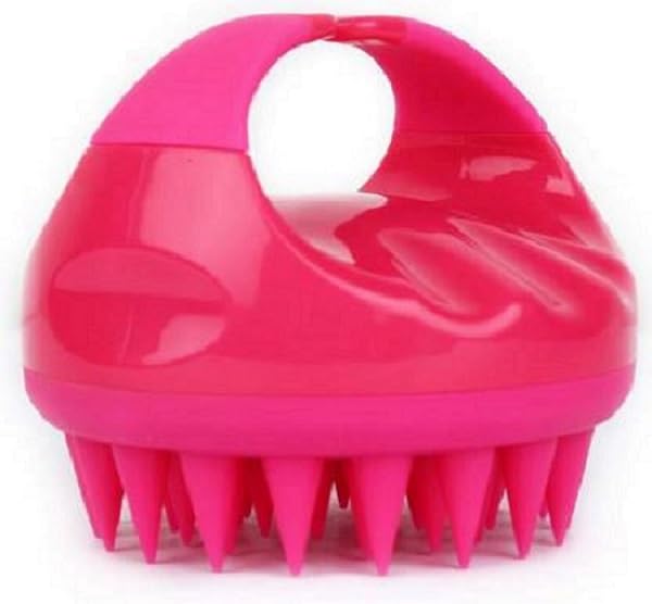 VENIQE Hair Scalp Massager Shampoo Brush with Soft Silicone Bristles for Anti Dandruff, Exfoliating Salon Accessories with Scalp Care Hair Scrub Manual Head Massager (Pink Pack Of 1)