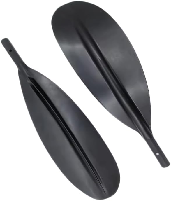 ISURE MARINE 2Pcs Kayak Paddle Kayaking Boating Canoeing Oar Aluminum Shaft Black Plastic Blades Adjustable Rowing Paddle with Bungee Paddle Leash for Light Kayaks
