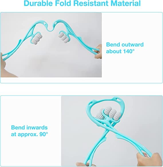 Yorten Neck Massager, Handheld Pressure Point Roller Massager Tools for Pain Relief Deep Tissue - Suitable for Neck Legs Cervical Waist and Shoulder Relaxer, Self-Massage & Portable (Blue) Yorten Neck Massager, Handheld Pressure Point Roller Massager Tools for Pain Relief Deep Tissue - Suitable for Neck Legs Cervical Waist and Shoulder Relaxer, Self-Massage & Portable (Blue)