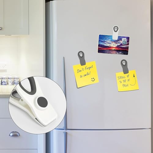 Image of Magnetic Chip Bag Clips Set, Food Sealing Clips with Built-in Magnet, Reusable Plastic Snack Bag Sealers for Kitchen Storage, Freezer Bags, Chips, Coffee & Food Freshness (Multi-Color)