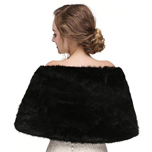 Wedding Faux Fur Shawl Bridal Fur Wraps Stole Bride Fur Capelet Shrug3