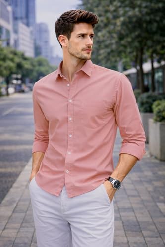 Image of Ben Martin Shirt for Men | Regular Casual Shirts for Mens' | Men's Casual Shirt's Slim Fit | Full Sleeve Cotton Shirts for Men's | Solid Shirt's for Mens Stylish | Formal & Casual Office Wear Shirts