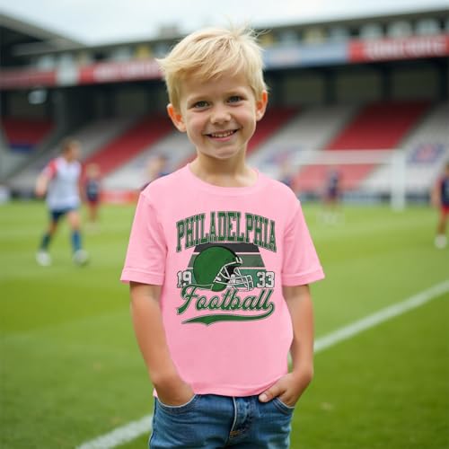 Ritatte Football Shirts for Toddler Boys Girls Football Team T-Shirt Fans Lover Tees Kids Game Day Shirt Short Sleeve Tops3