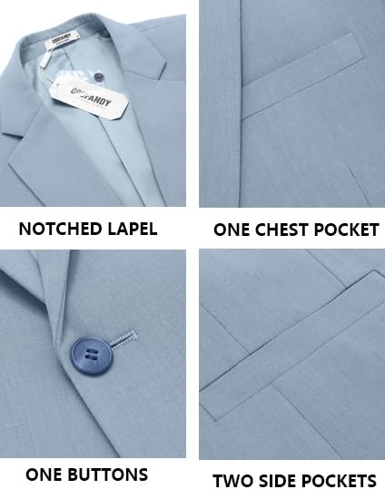 Image of COOFANDY Mens Casual Blazer Slim Fit Suit Jacket One Button Sport Coats | Lightweight Blazer,Real Welt Pocket,Business Casual Wear,Wedding,Prom,Date,Party