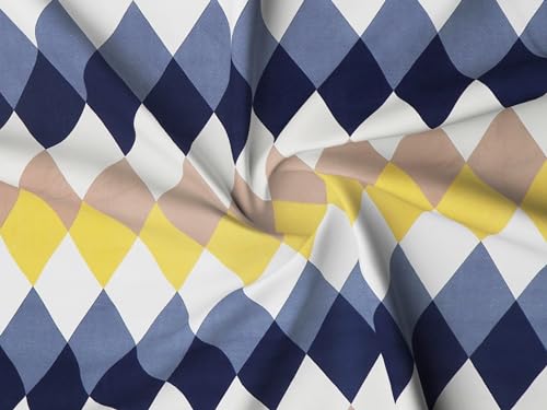 Image of RD TREND Presents Luxurious Supersoft Cotton Feel 210 Tc (100x108 Inch) bedsheet for Double Bed King Size with 2 Pillow Covers Size 18x28 (Yellow Zigzag, King Size 100x108)