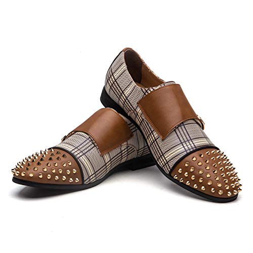 Image of JITAI Men's Dress Shoes - Casual Rubber & Leather Loafers for Men - Fashion Business Formal Wear