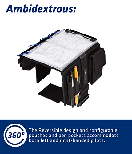 Flyboys Reversible Kneeboard - Clipboard & Pen Holder - Reconfigurable Design - For Professional Pilots, General Aviation #TOP1