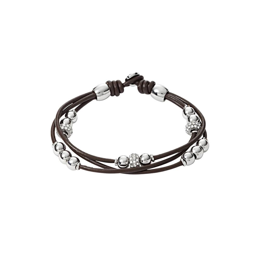 Women's Stainless Steel or leather with lobster or adjustable slide closure bracelet