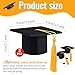 GIFTMISSU 2 Pack Mini Graduation Caps with Yellow Tassels, Small Animal Bachelor Hats for Cats and Dogs, Adjustable Pet Graduation Photo Props and Holiday Costume Accessories