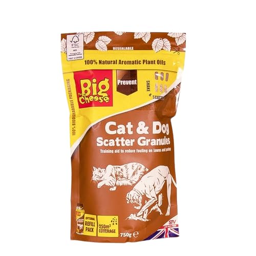 Cat & Dog Scatter Granules Effective pet repellent for gardens lawns and outdoor areas. Safe natural formula to deter cats and dogs from unwanted areas easy to apply 750g