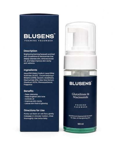 Image of Glutathione & Niacinamaide Foaming Face Wash | Brightening & Oil Control Face Cleanser | Deep Cleansing Hydrating Foam for Clear, Glowing Skin | Gentle Daily Face Wash for Men & Women | 100 ml