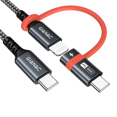 GIANAC Cable usb tipo C,[0.5 M] Cargador Tipo C Carga Rápida y Sincronización Cable Tipo C Nylon para Samsung S10/S9/S8/Note 10/Note 9, Huawei P30/P20/Mate 20, LG G5 G6.