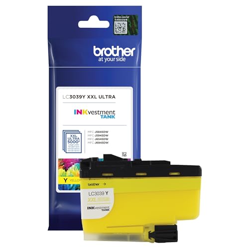 Brother Genuine LC3039Y, Single Pack Ultra High-Yield Yellow INKvestment Tank Ink Cartridge, Page Yield Up to 5,000 Pages, LC3039, Amazon Dash Replenishment Cartridge - image 1