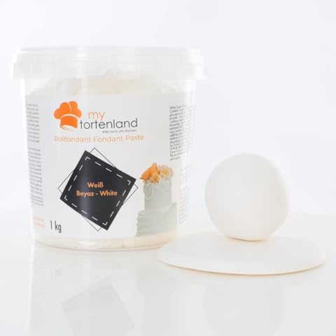 Zuckerteig | Rollfondant | Zuckermasse | Fondant 1-5kg | 26 Farben | Perfekt zum Modellieren von Figuren und Dekorationen | Stark, glatt und geschmeidig | Halal & Koscher Cover