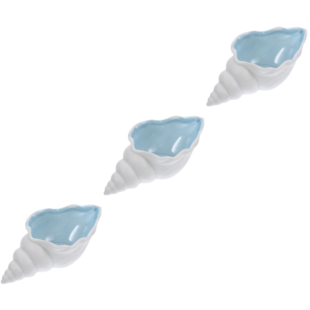 PRETYZOOM 3St Muschelschale aus Keramik Schmuck Tablett Ringschale Ringorganisator Muschelhorn für den einzug schmuck-aufbewahrung Conch-Schmuck-Tablett Keramik-Schmuckschale