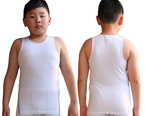 LANBAOSI Boy's 3 Pack Compression Sleeveless Shirt Soccer Training Kids Tank Top Undershirts2