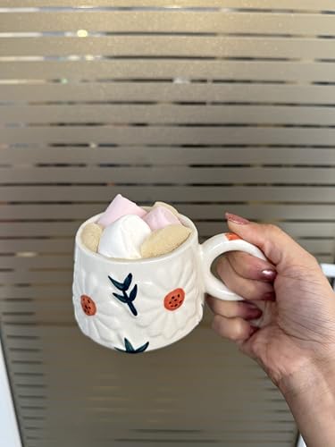 Image of Handcrafted Sunflower Ceramic Coffee Mug 300ml | Floral Printed Tea Cup | Microwave & Dishwasher Safe | Premium Artistic Mug for Home, Office & Gifting