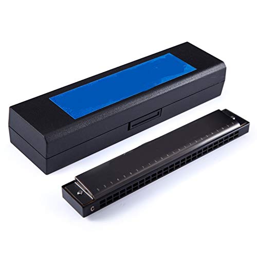 KIRANDIE 24 Trous Tremolo Harmonica Instrument Musical 1pc Harmonica (Color : Matte Black) - Les Beatles, Paul McCartney, John Lennon, RIngo Starr, George Harrison KIRANDIE 24 Trous Tremolo Harmonica Instrument Musical 1pc Harmonica (Color : Matte Black) – Image 3