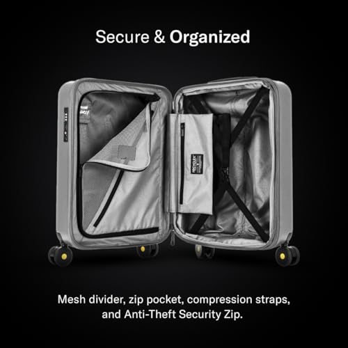 Image of Samsonite Red TOIIS L Expandable 68 Cms Medium Check-in Polycarbonate Hard Sided 8 Wheel Spinner Luggage /Suitcase /Trolley Bag (Iron Grey) (Double Wheel), Grey