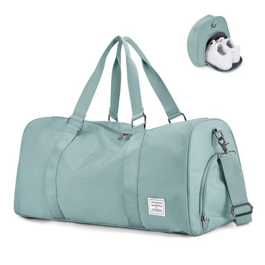 Bolsa de Gimnasia Womens,Bolsa de Viaje con Compartimento de Zapatos y Pocket Wet,Bolsa de Deporte para Gimnasio Mujer,Waterproof Weekend Bolsa pernocte Llevar en Bolsa Hospital Holdalls,Azul Claro