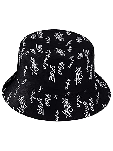 Image of Packable Reversible Printed Bucket Hat Unisex for Men Women Beach Fisherman Cap
