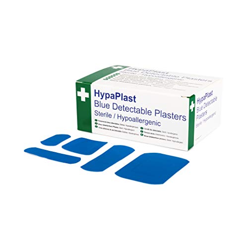Safety First Aid Group HypaPlast Blue Catering Chefs Plasters Assorted Pack Metal Detectable