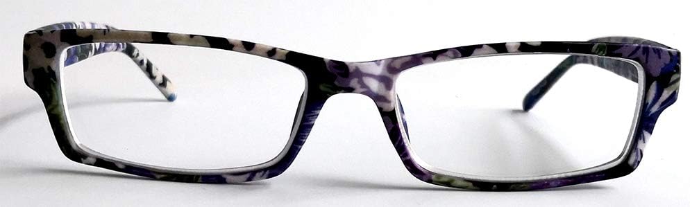 BillyJoe Nearsighted Distance Driving Myopia Glasses for Women, [3-PACK] Cell Phone Computer Floral 1.0 1.5 2.0 2.5