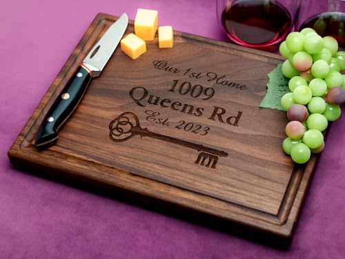 Straga Tabla de cortar personalizada de madera grabada a mano para charcutería miniatura 4