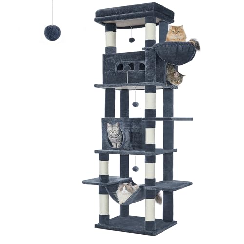 Hzuaneri 210 cm Grand Arbre à Chat, Tour à Chat pour Chats...