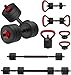 Price comparison product image JOROTO 4 in 1 Dumbbells Sets, Adjustable Kettlebell Weights Dumbells Set Barbell with Connector 1.25/2.5/5/10KG Dumb Bells Set for Men Women Push up Stand and Ab Roller for Home Gym Workout - JD10